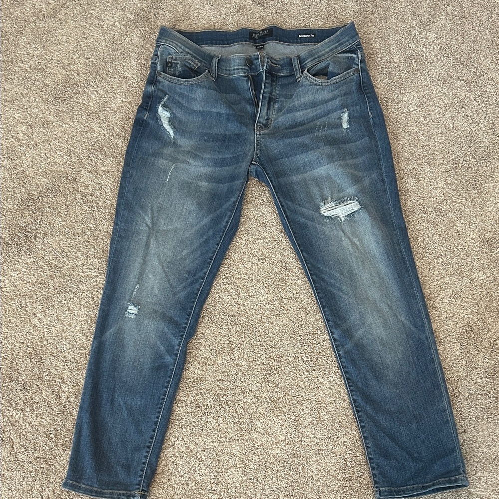 Judy Blue Women’s Relaxed Fit Distressed Denim